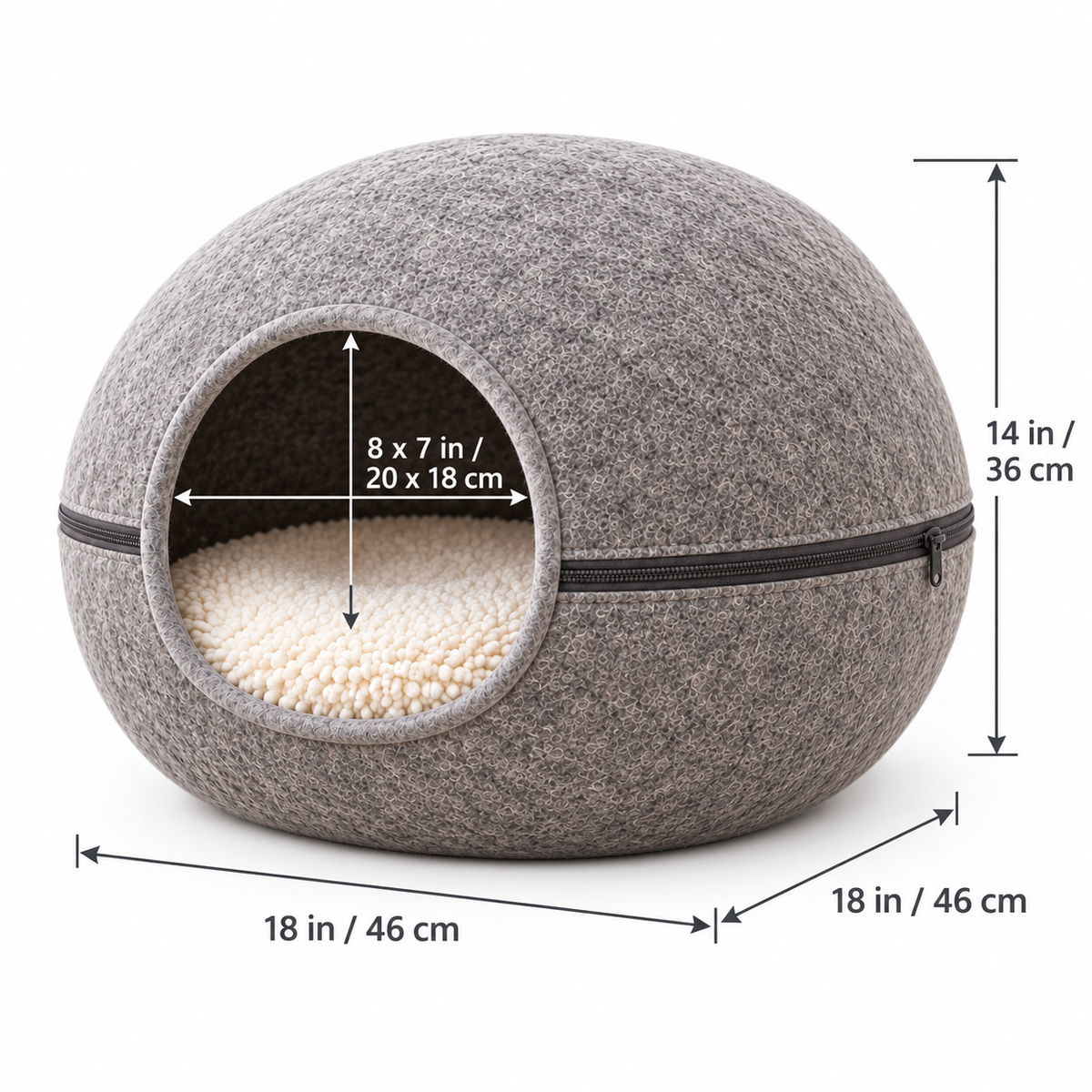 MeadowPod Felt Cat Cave